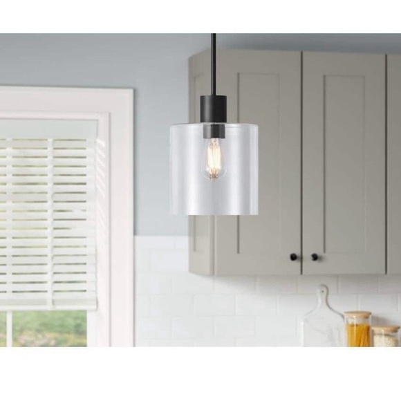 New Hampton Bay Sutton Glass Pendant Light - Picture 4 of 4